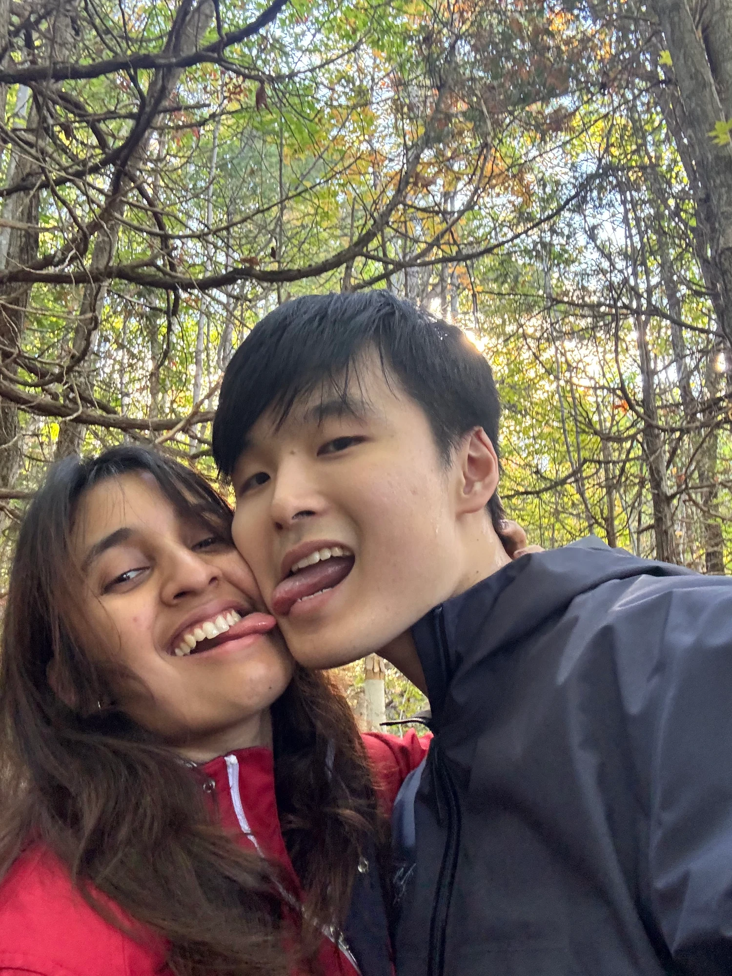 forest walk selfie